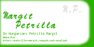 margit petrilla business card